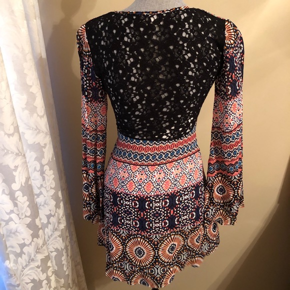 ASOS Skater Dress in Paisley Print with Lace Back - Picture 7 of 12